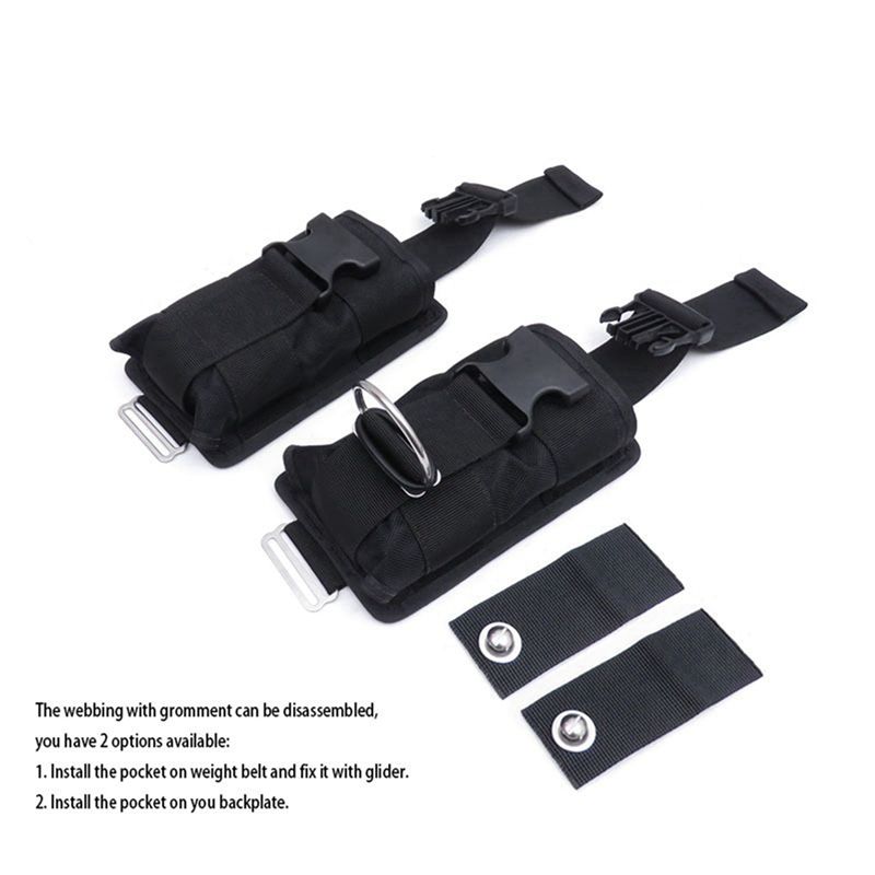New 6Pcs Spare Black 1680D Nyl - Dive Weight Belt 评论和价格